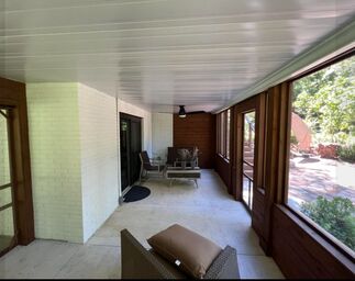 Cedar Deck with Cable Railings, Screened in Patio with Under Decking in Ogden Dunes, IN (5)