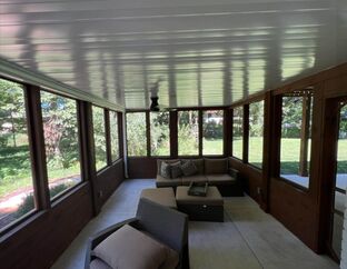 Cedar Deck with Cable Railings, Screened in Patio with Under Decking in Ogden Dunes, IN (7)